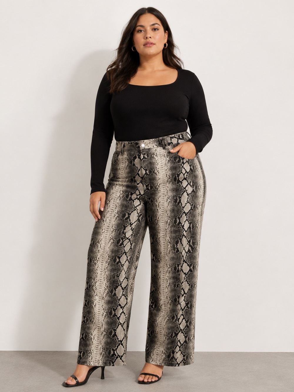 BNWT Snake Print Wide-Leg Pants